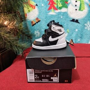 Nike Kids Black and White High-Top Sneakers